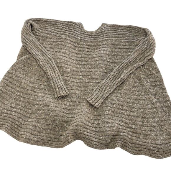 Free People Sweater Womens XS Beige Open Front Ribbed Knit Cardigan Heathered - Picture 3 of 8